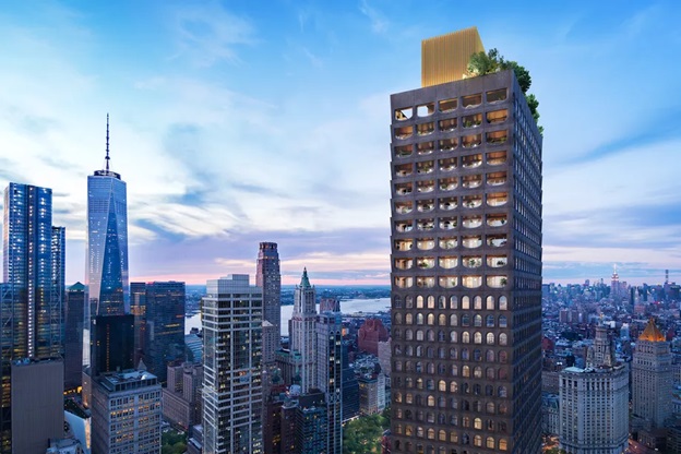Rendering for 130 William tower (Lightstone Group)