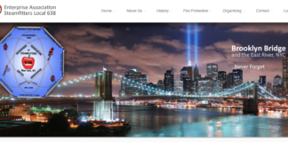 Steamfitters Local 638 web page