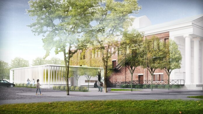 A rendering of the Snug Harbor Cultural Center Music Hall Addition in Randall Manor, Staten Island (Courtesy of Studio Joseph)