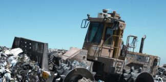 construction waste stock image